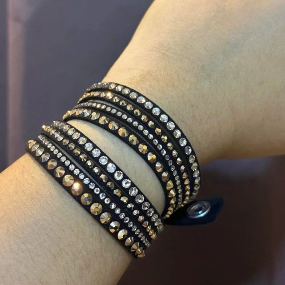 DISPLAY ITEM. Authentic Swarovski Slake Deluxe Wrap Bracelet, 5089699. RARE. - Picture 5 of 12